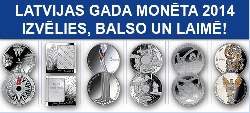 Aicina bibliotēkās balsot par Gada monētu un piedalīties konkursā par monētu mākslu