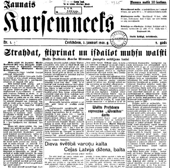 Kuldīgā izdotās preses (1909–1957) elektroniskās versijas