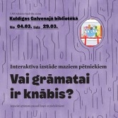 Uz Kuldīgu atceļojusi interaktīva izstāde bērniem par grāmatām un lasītprieku