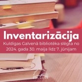 Inventarizācijas laikā bibliotēka būs slēgta