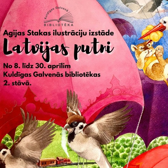 Agijas Stakas ilustrāciju izstāde "Latvijas putni"