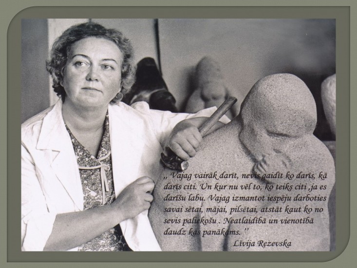 Virtuālā izstāde "Tēlniece, Kuldīgas Goda pilsone Līvija Rezevska (1926–2004). 90 gadi skulptūrās"