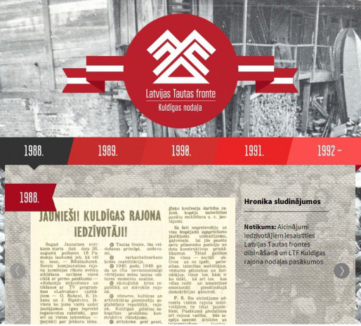 Digitālā kolekcija Latvijas Tautas frontes Kuldīgas nodaļa