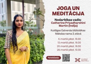 Read more about the article Jogas un meditācijas nodarbība kopā ar Catherine Priyadharshini Martin (Indija)