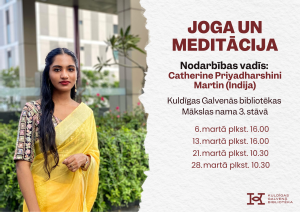 Read more about the article Jogas un meditācijas nodarbība kopā ar Catherine Priyadharshini Martin (Indija)