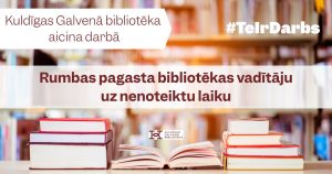 Read more about the article Kuldīgas Galvenā bibliotēka aicina darbā Rumbas pagasta bibliotēkas vadītāju